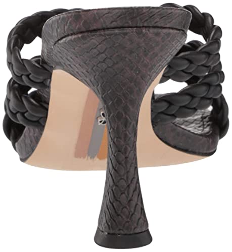 Sam Edelman Marjorie Black Leather Open Toe Mules Pumps Heeled Strap Sandals3