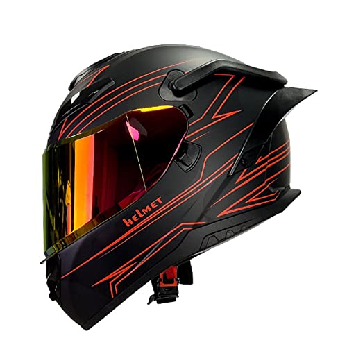 Casque moto intégral homme et femme avec double visière anti-UV pour scooter en ville
