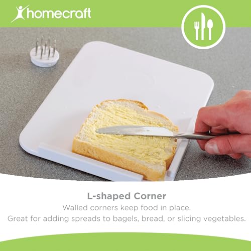 Tabla para untar con esquinas en L y picos de acero inoxidable miniatura 5