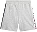 Fila Boys Athletic Shorts - Mesh Fleece Basketball Shorts for Boys with Drawstring and Side Pockets for Outdoor Activities, Size 10-12, Heather Grey Side Panel