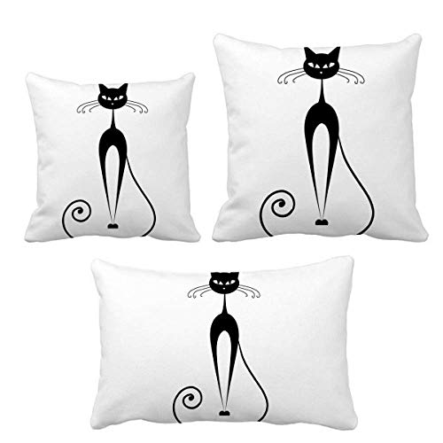 Housse de coussin chat noir élégante et zen - 2