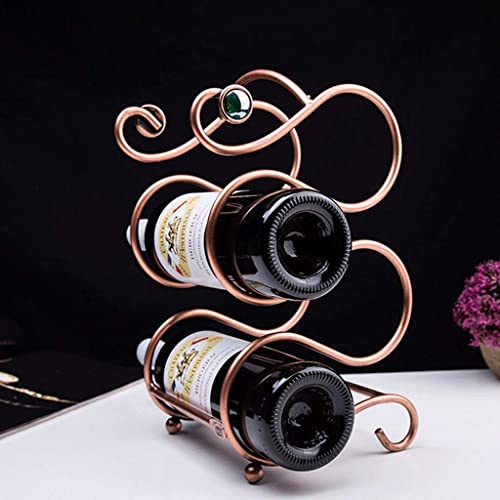 Soporte de vino metálico para mesa para 4 botellas miniatura 4