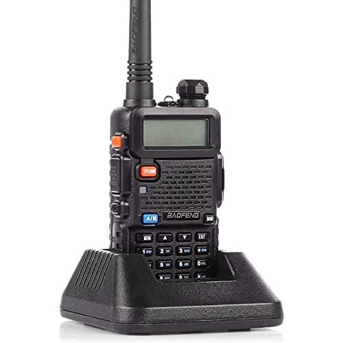 Image of Baofeng UV-5R Dual Band Two Way Radio Handheld Ham Radio Walkie Talkies 6 | BAOFENG Radio UV 5R Amateur Radios, Long Range, 6 Pack, Earpieces, for Hiking Camping Hunting Skiing Trip Survival Gear Black