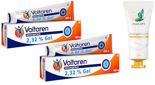 Voltaren Schmerzgel forte 2 x 180 g Sparset inkl. einer hochwertigen Handcreme Marke Faar-Apo