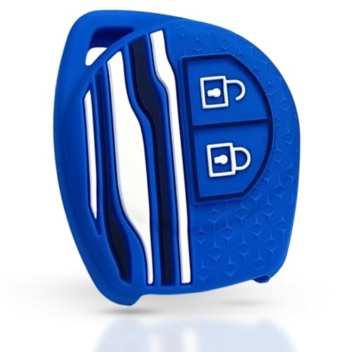 Image of KEYCEPT Tristar Key Cover for Suzuki Swift, Dzire, Ertiga, Baleno, Grand Vitara, Celerio, WagonR, Brezza, Scross, Fronx, Jimny, Ignis 2 Button Remote Key. (Blue)
