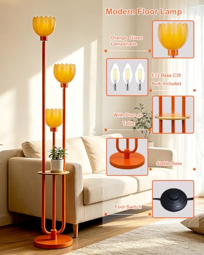 Image of Lightdot Globe Floor Lamp with LED Bulbs Included, Dimmable Floor Lamps,Unique Modern Standing Tall Lamp for Bedroom Living Room /Sofa Beside /Corner Decor-Gold