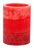 Kiera Grace Tri-Layer LED Pillar Candle with Timer, 3 by 4-Inch, Sweet Berry Fragrance
