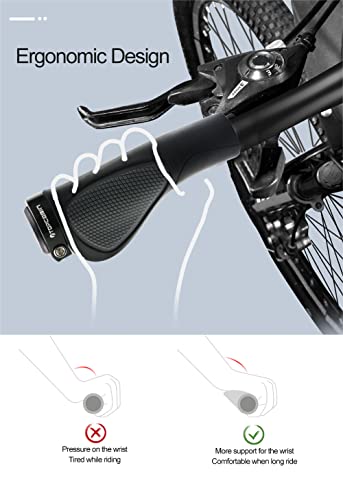 image for TOPCABIN Bike Grips,Ergonomic Design Bicycle Grips Widen Holding Rubbe