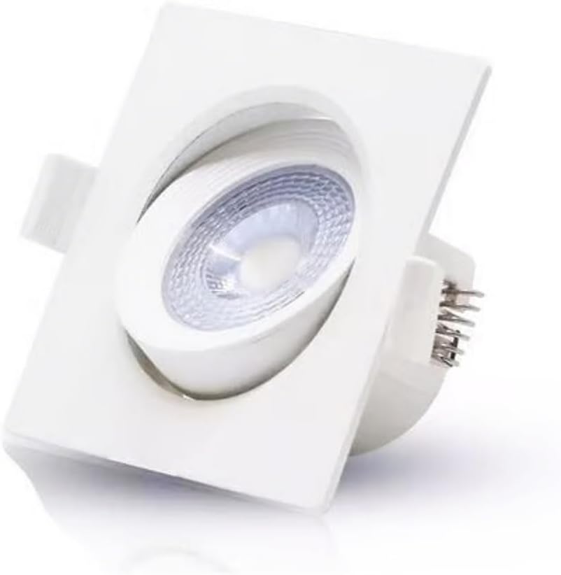 Melfi Adjustable Square LED Downlight 7W 240VAC -White Ceiling Spotlight IP40 Rated | For Indoor Home & Office Use (3000K Warm White)