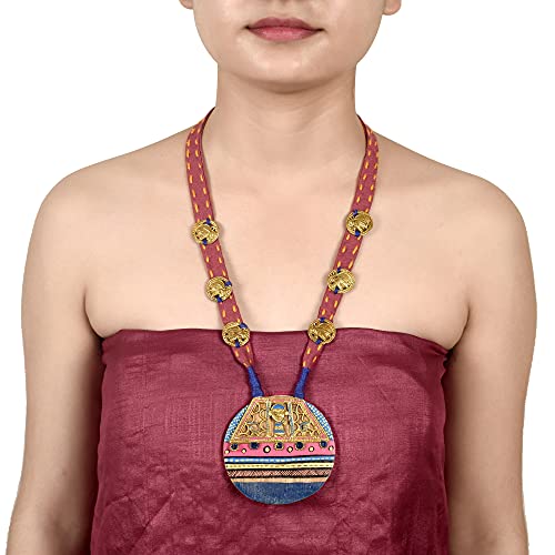 Image of AAKRITI ART CREATIONS Royal Empress Handcrafted Tribal Dhokra Necklace & Choker Collection | Artisan Ethnic Brass Jewelry with Oval & Square Designs, Amulet & Talisman Styles for Women