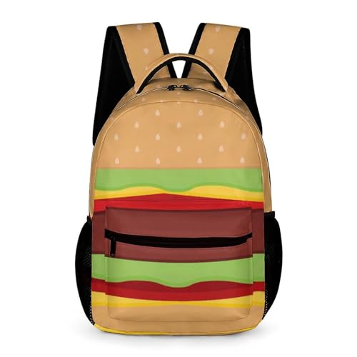 Hamburger Backpack Cheeseburger Backpack Funny Cartoon Burger Backpacks Multifunctional Laptop Travel Daypack Backpacks