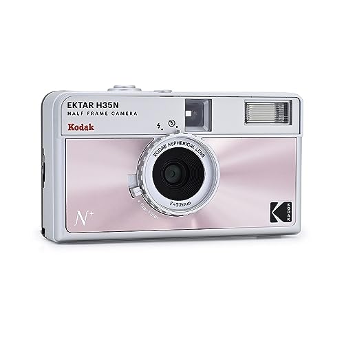 Image of Kodak Ektar H35N Half Frame Film Camera, 35mm, Reusable, Focus-Free, Bulb Function, Star Filter, Coated Lens(Film & Battery not Included)(Glazed Pink) | Coated Glass Lens, Built-in Star Filter, Bulb Mode with Tripod Hole, Focus-Free