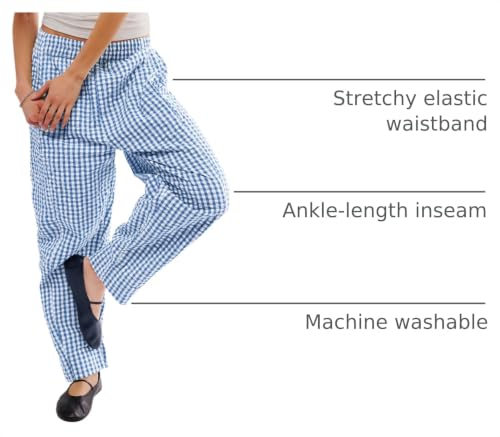 Image of PEHMEA Women Cotton Gingham Boxer Pants Casual Plaid Y2K Beach Loungewear