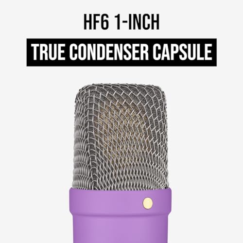 RØDE NT1 Signature Series Large-Diaphragm Condenser Microphone with Shock Mount, Pop Filter and XLR Cable for Music Production, Vocal Recording, Streaming and Podcasting (Purple) - Image 6