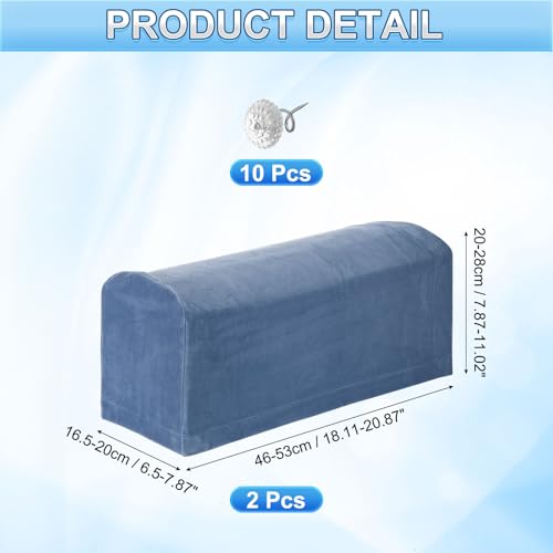 Fundas elásticas para reposabrazos de sillón reclinable con pasadores para protector de sofá 3