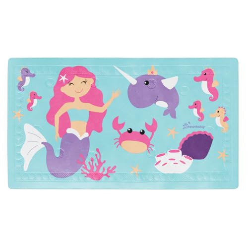 Dreambaby Non Slip Bath Mat with Heat Alert Sensor and Suction Cups (Mermaid)