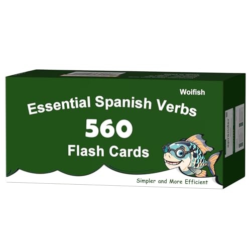 500+ Spanish Verbs Learning Flash Cards Flashcards for Beginners & Adult & Children 12+ (60 Essential Spanish Verbs + 60 Test Cards + 440 Basic) Tense Conjugation
