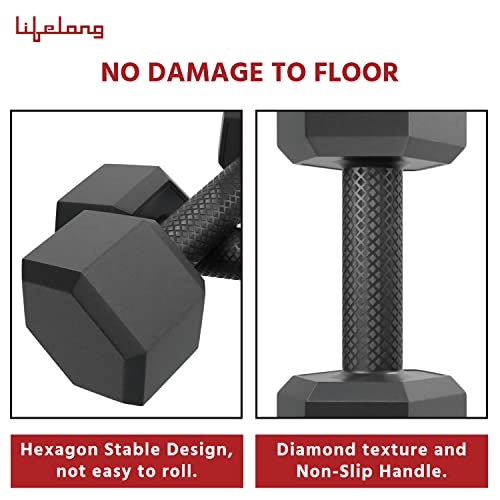 Lifelong-PVC-Hex-Dumbbells-Pack-of-2-5kg2-Black-Color-for-Home-Gym-Equipment-Fitness-BarbellGym-ExerciseHome-Workout-Gym-DumbbellsDumbbells-Weights-for-Men-Women-6-Months-Warranty