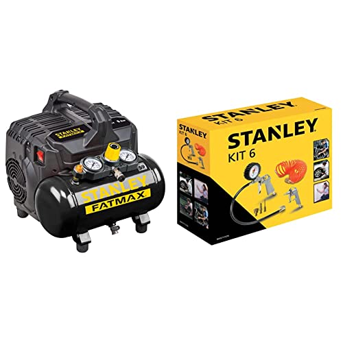 Stanley Fatmax 101/8/6SI DST 101/8/6 Silent Air Compresseur & Stanley 9045717STN Accessoires pour compresseur d’air
