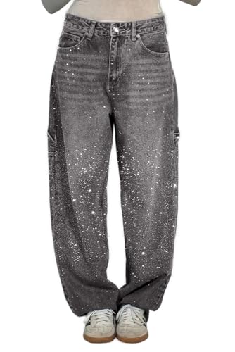 Wide Leg Baggy Jeans for Women High Waist Cargo Pants Casual Loose Boyfriends Trousers Vintage Streetwear2