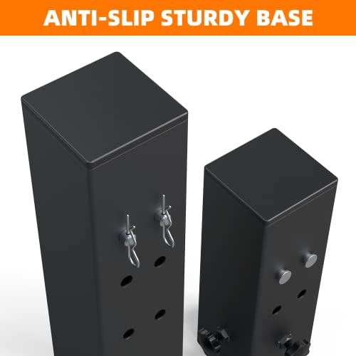 4 Pack Super Heavy Carbon Steel Bed Risers Fit College Dorm Square Wooden Bed Frames, Tables, Bed Lifting Square Risers Adjustable To 3.2", 5.1", 8.1"Or 11.2" Heights，Supports Up To 9,000 Lbs #TOP6