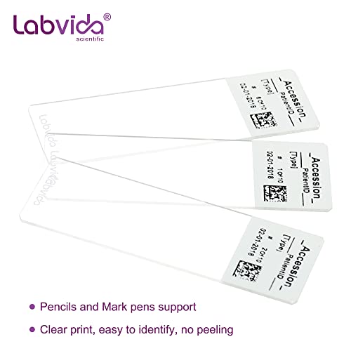 Labvida 144pcs of Pre-Cleaned White Color Frosted Microscope Slide, Dim.75mmx25mm, Super Grade Glass, Ground Edges, 45° Safety Corners, LVQ034W - Thumbnail 7