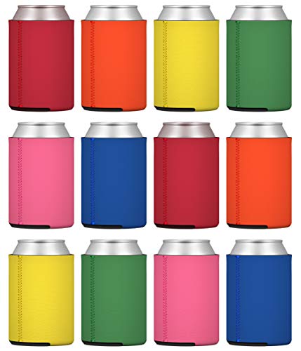 Tahoebay 12 Neoprene Can Sleeves For Standard 12 Ounce Cans Blank Beer Coolers (Multicolor, 12) #TOP26