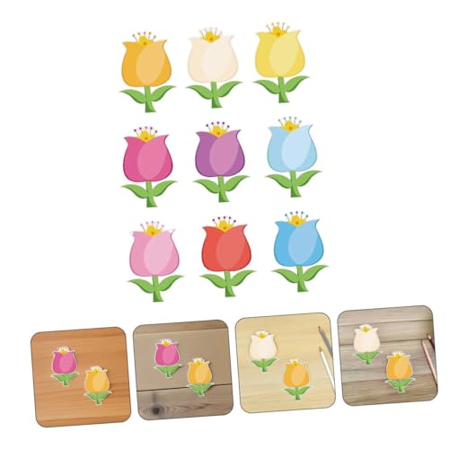 Recortes de papel de tulipán decorativos para tablones de anuncios escolares 8