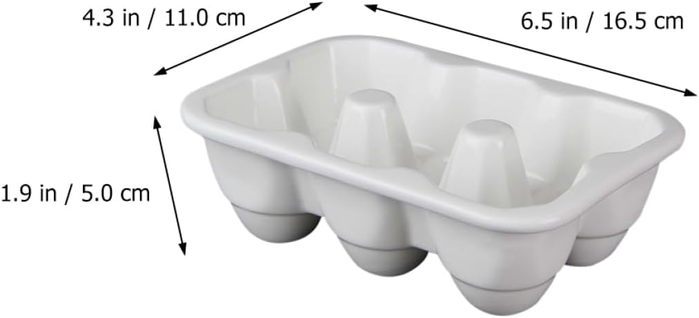 6grids Saving Container Holder for Refrigerator Groove Design Easy to Clean Kitchen Storage