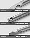 TISUR Titanium EDC Pry Bar, Keychain Prybar Multitool With Beer Bottle Opener, 6 in 1 Portable Pocket Mini Crowbar Tool (Gray)