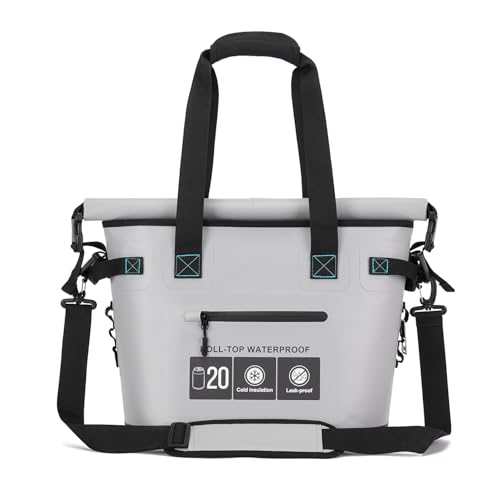 Image of Vogano Soft Cooler Bag - Insulated Leak-Proof Cooler Bag with Roll-Top Waterproof Seal ,Portable Ice Chest for Camping, Beach, Travel, Picnics ,12HR Cold Retention