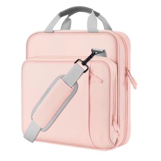 MoKo Zipper Binder, 2 inch 3 Ring Binder with Zipper, 500 Sheet Capacity Zipper Binder with Shoulder Strap Handle,Multi-Pocket Organizer for Middle School Student, Pink