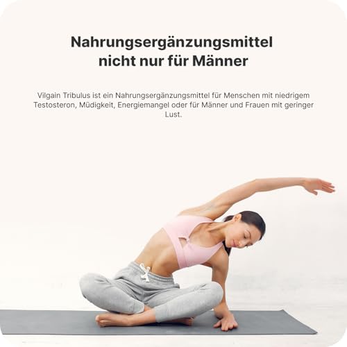 Vilgain Tribulus Terrestris – Hochdosierter Extrakt mit 40% Protodioscin & 90% Saponinen, vegan, für Energie, Vitalität, Regeneration & Wohlbefinden, laborgeprüft, ideal für Sportler & aktive Menschen