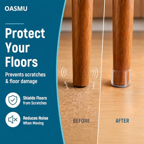 Image of 32 Pcs Chair Leg Floor Protectors - Silicone Felt Pads, Scratch-Proof & Noise-Free, Easy Smooth Moving, Large Size (Fits Round Chair Legs: 1-5 /16 inch to 2 inch Diameter) (Pack of 2)