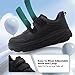 Boys Kids Orthopedic Wide Toe Box Walking Shoes: Plantar Fasciitis Diabetic Ankle Pain Relief Running Shoes, Hook and Loop Lightweight Orthotic Outdoor Camping Hiking Trail Sneaker Black Little Kid 12