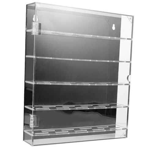 Boîte de présentation pour pièces de monnaie HOMSFOU transparente et vitrine murale en plastique