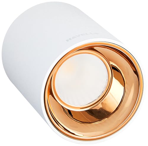 Image of Havells Crysta Deco Surf Cob 12W 4K Gold W,Led-Spotlights,Energy Efficient,Long Life of 25000 Burning Hours,Beam Angle of 36,Metal Body Cob with Integrated Driver,Natural Daylight (4000K)