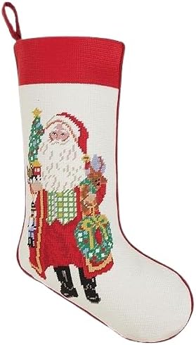 Peking Handicraft Embroidered Needlepoint Stockings Spirits Bright, 18-inch Height, Home, Indoor