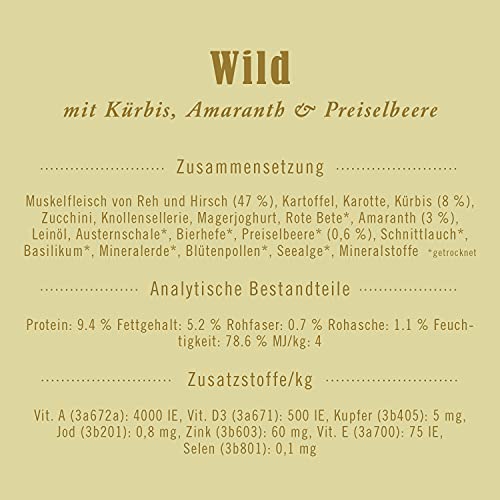 Terra Canis Hundefutter mit Wild, Kürbis und Preiselbeere