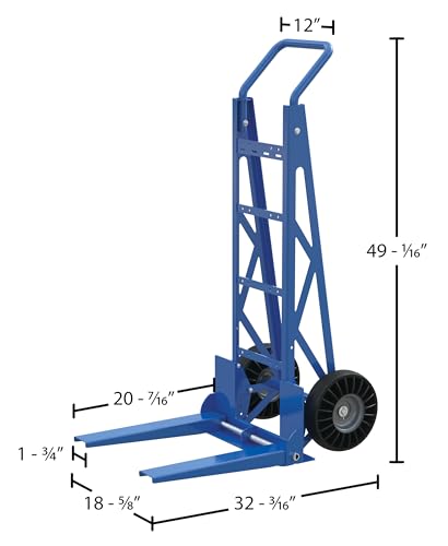 Carretilla ajustable Vestil SFHT-20-250 250 lb azul miniatura 3