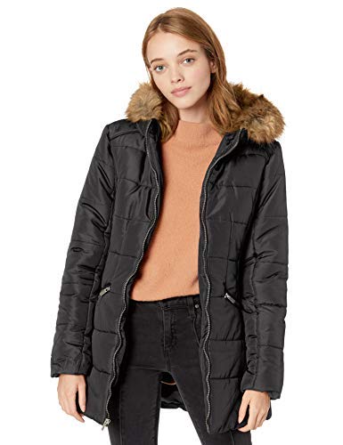 Celebrity Pink Men's Warm Winter Coat With Faux Trimmed Hood