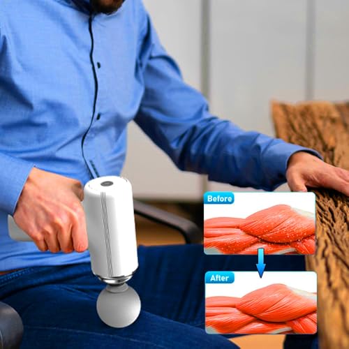 Image of RBC Mini Gun Massager Machine for Pain Relief - Body, Neck, Shoulders, Back, Arms & Feet Massager- 6 Speed Settings -7 Type-C Charging for Muscle Pain Relief Recovery | Multicolor