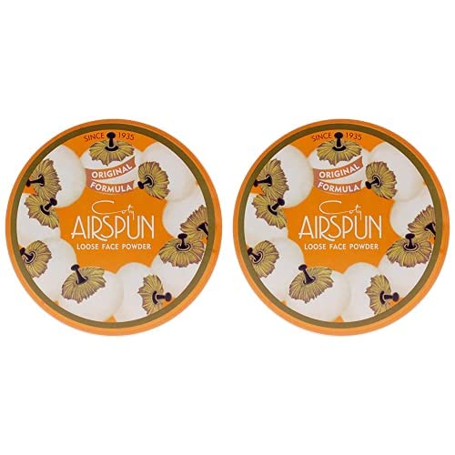 Coty AIRSPUN Face Powder, Naturally Neutral, 2.3 Oz, Natural Tone Loose Face Powder, for Setting Makeup or Foundation, Lightweight, Long Lasting, Pack of 1 (Pack of 2)