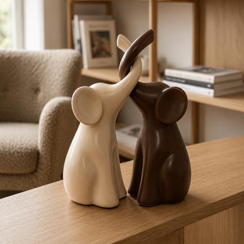 Set de 2 Figuras Decorativas de Elefante en Cerámica miniatura 4