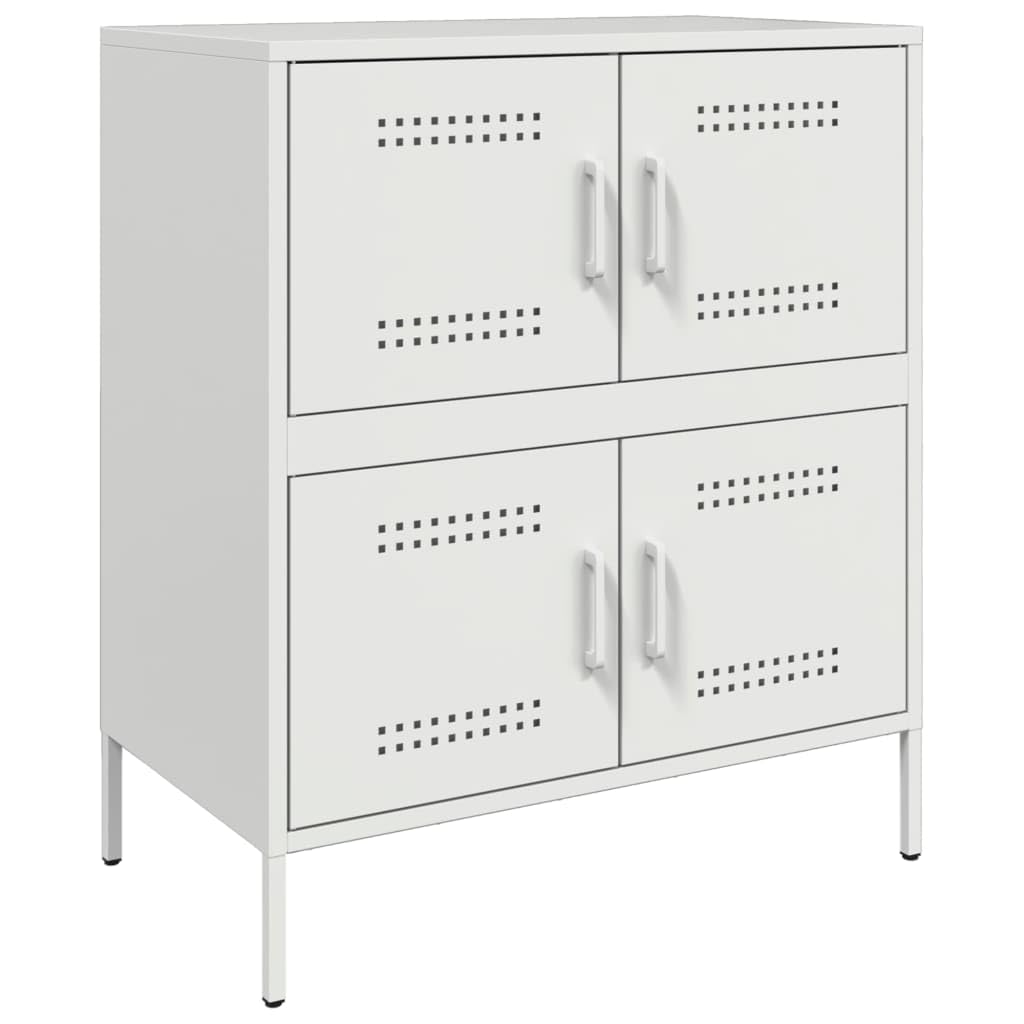 Credenza bianca, 68 x 39 x 79 cm, in acciaio