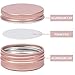 0.5 oz Screw Top Aluminum Tin Jar with Screw Lid and Blank Labels (Rose Gold - Pack of 32)