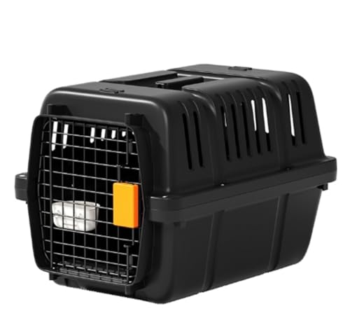 Xemuar ペットエアボックス猫犬出荷箱猫アウトポータブル車犬ケージ小型・中型犬猫特殊用途 (ブラック)