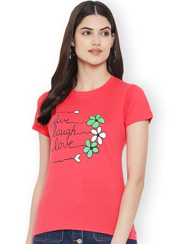 Image of Style Go Women's /Girls Cotton Regular Fit Graphic Stylish Printed Short Sleeves Casual T-Shirt || Trends & Stylish (Pack 2)