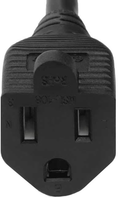 SF Cable, 1ft 16 AWG Outlet Saver Power Extension Cord (NEMA 5-15R to NEMA 5-15P) Wall Side Right Angle