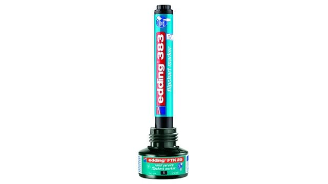 Foto 4 de 4 de Edding 383 Marcador para Flipcharts - Azul - 1 Rotulador - Punta Biselada de 1-5 Mm